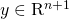\bm{y} \in \mathrm{R}^{n + 1}