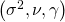 \left( \sigma^2, \nu, \gamma \right)