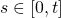 s \in [0, t]