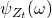 \psi_{Z_t}(\omega)