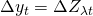 \Delta y_t = \Delta Z_{\lambda t}
