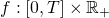 f: [0, T] \times \mathbb{R}_+